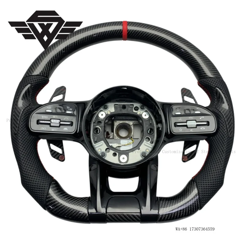 Customized Sports Steering Wheel With  Carbon Fiber Patch Fit for Mercedes Benz 809 W212 W213 C300 AMG Factory Direct Supply