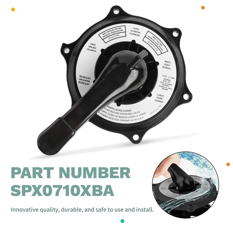 B48B-SPX0710XBA Key Cover W/Handle Assembly For Hayward SP0710, SP0710X, SP0711 Multiport Valve,With Gasket And O-Ring