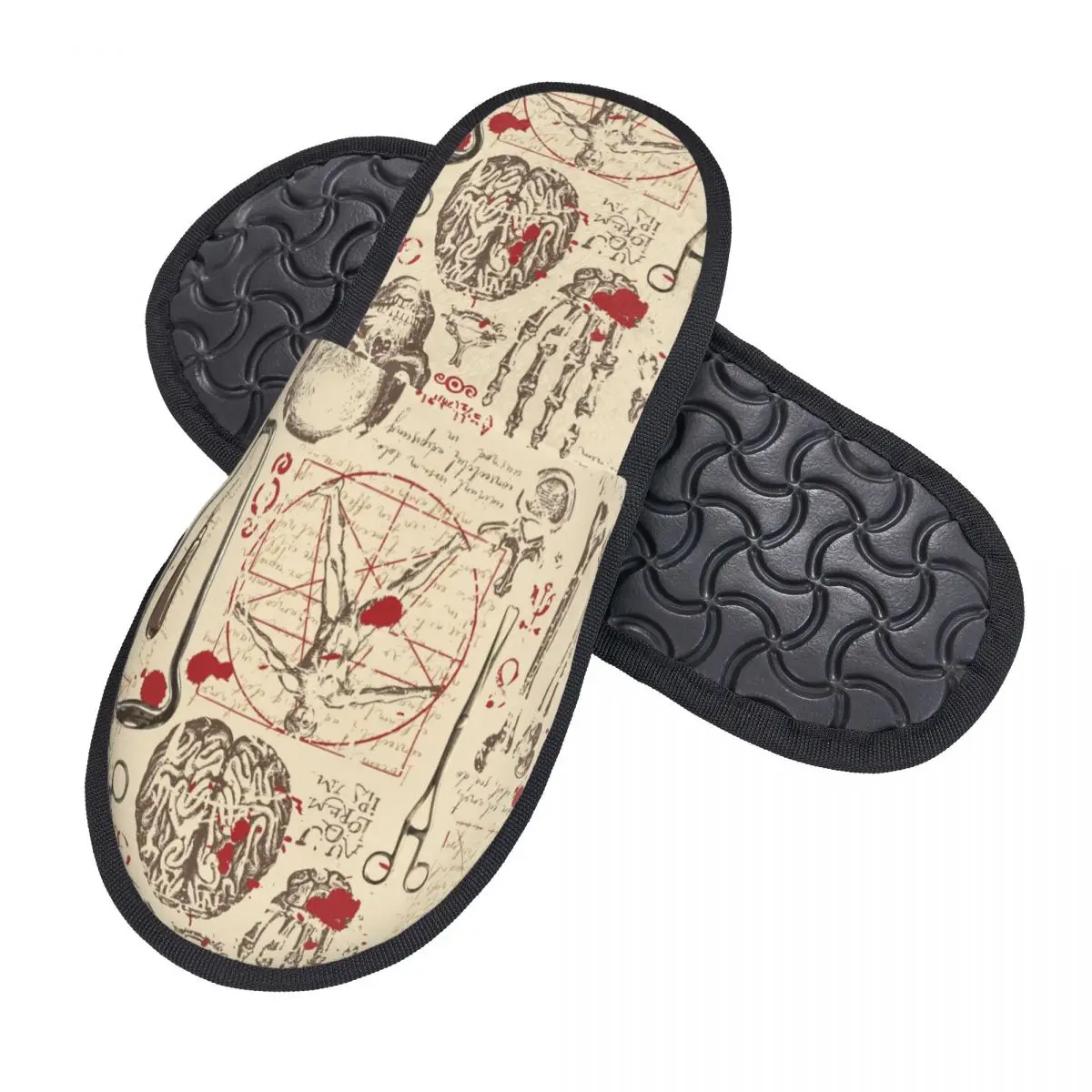 شباشب ضيوف بنمط التشريح الطبي للنساء في الفنادق أحذية منزلية مطبوعة حسب الطلب #2