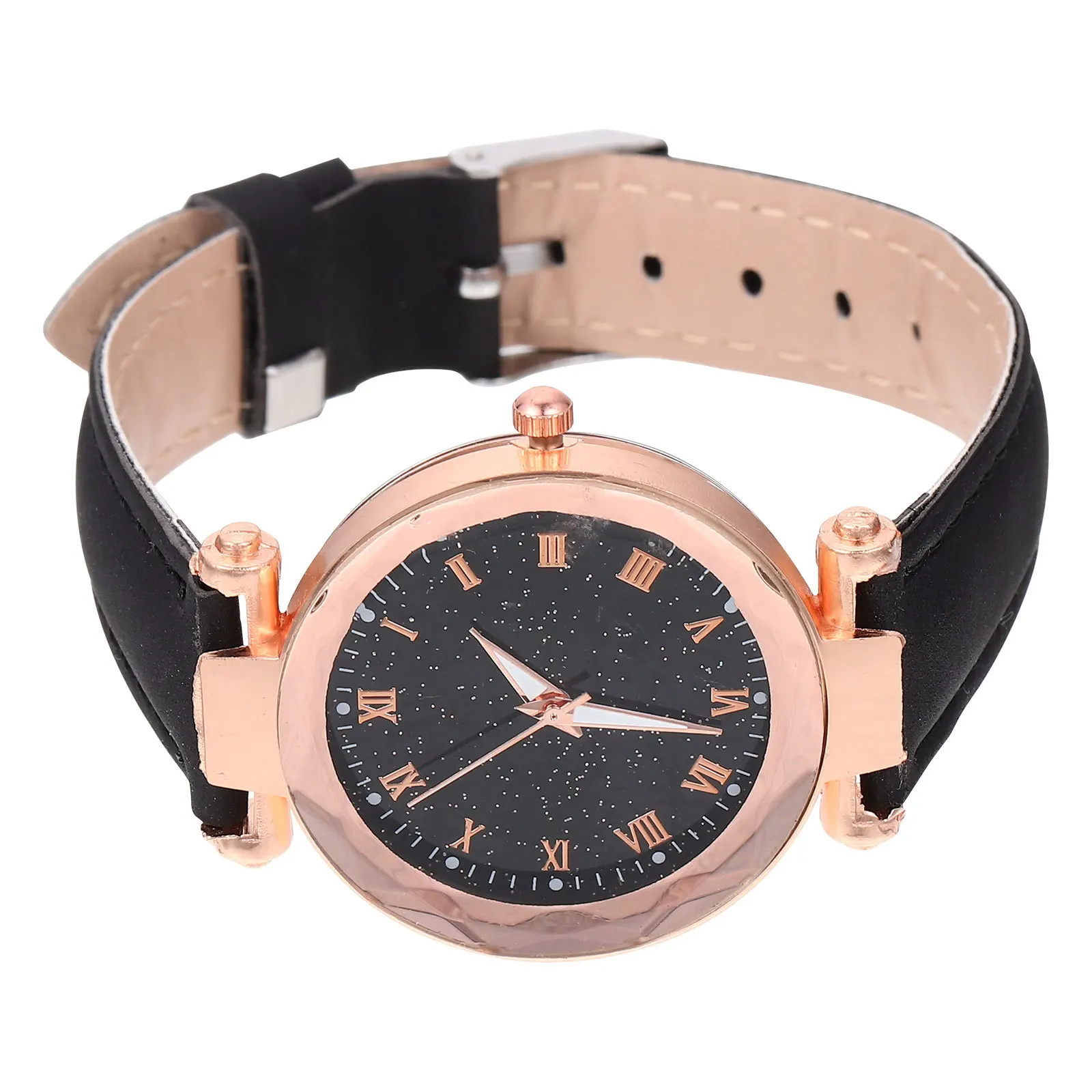 ساعة كوارتز بمينا روماني للنساء بحزام قابل للتعديل، ساعة يد عصرية للنساء، ملابس عمل يومية #6