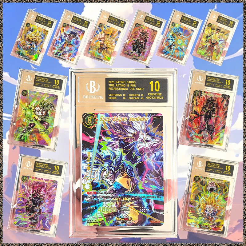 Anime Dragon Ball DIY ACG Battle Game Goku Black Broly Gotenks Cell Piccolo Majin Buu Frieza Collectible Cards Birthday Toy Gift