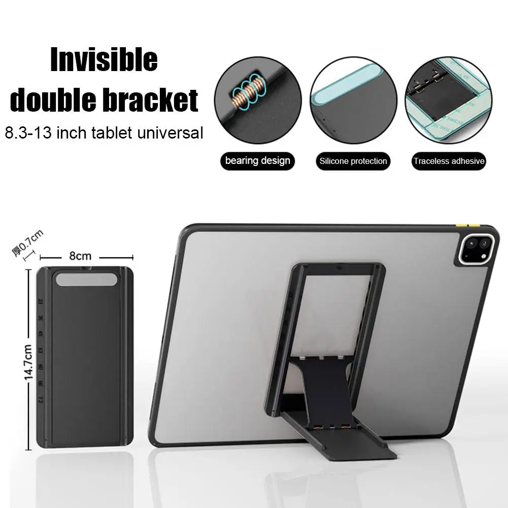 New Universal Portable Tablet Stand Foldable Storage Bracket Adhesive Tablet Stand Desktop Style Sticky Y8w2