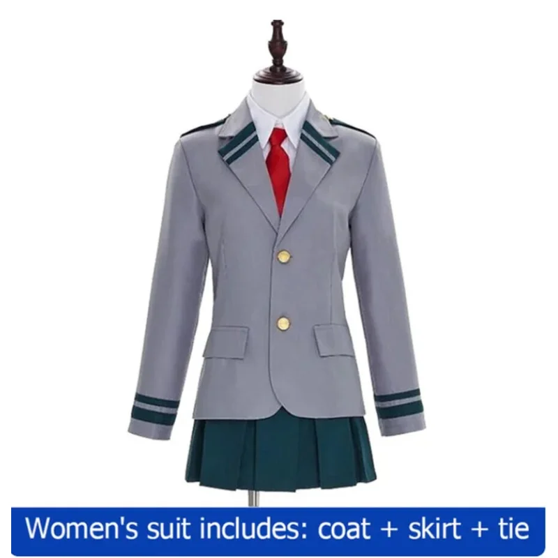 AA 2025 Baru My Hero Academia Anime Midoriya Izuku Kostum Cosplay Todoroki Shoto Set Seragam Sekolah Setelan Wig Uniseks Hallowe ☆ ☆