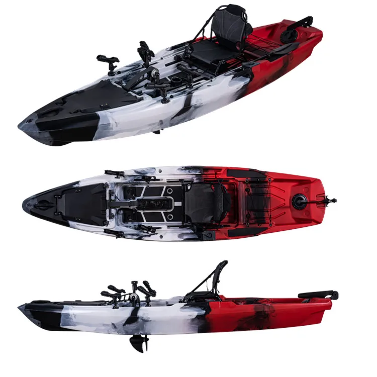 

High Quality 1 Person 3.71 Meters Boat Import PE Plastic Lldpe Fishing Kayak Pedal Drive