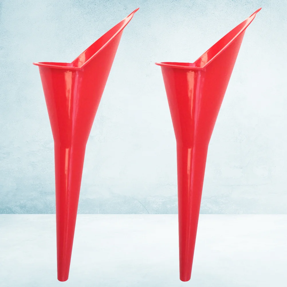 

2Pcs Portable Long Mouth Plastic Funnel for Engine Oil Fluids Auto Motorcycle Use Red Funnel