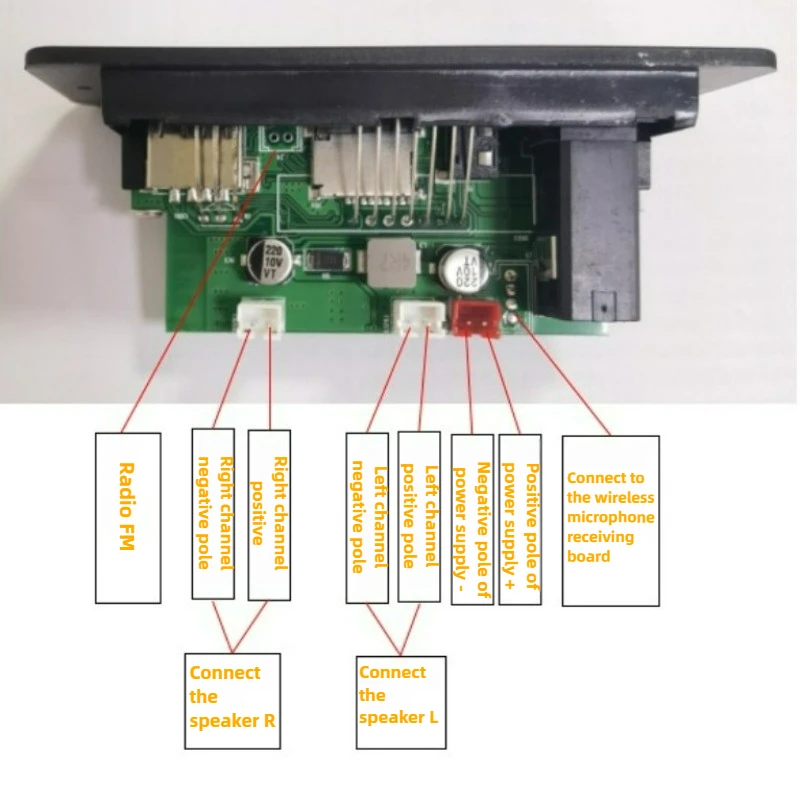 SOTAMIA DC5V امدادات الطاقة مكبر كهربائي مجلس 2*5 واط بلوتوث 5.0 وحدة MP3 فك مجلس ضياع فك يدعم الميكروفون