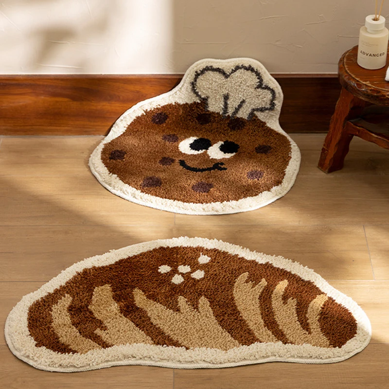 

Anti-Slip Bread ape Cartoon Batoom Mat Home Entrance Door Mat Bedroom Carpet Cr Sle Floor Rug for Batoom And Bedroom