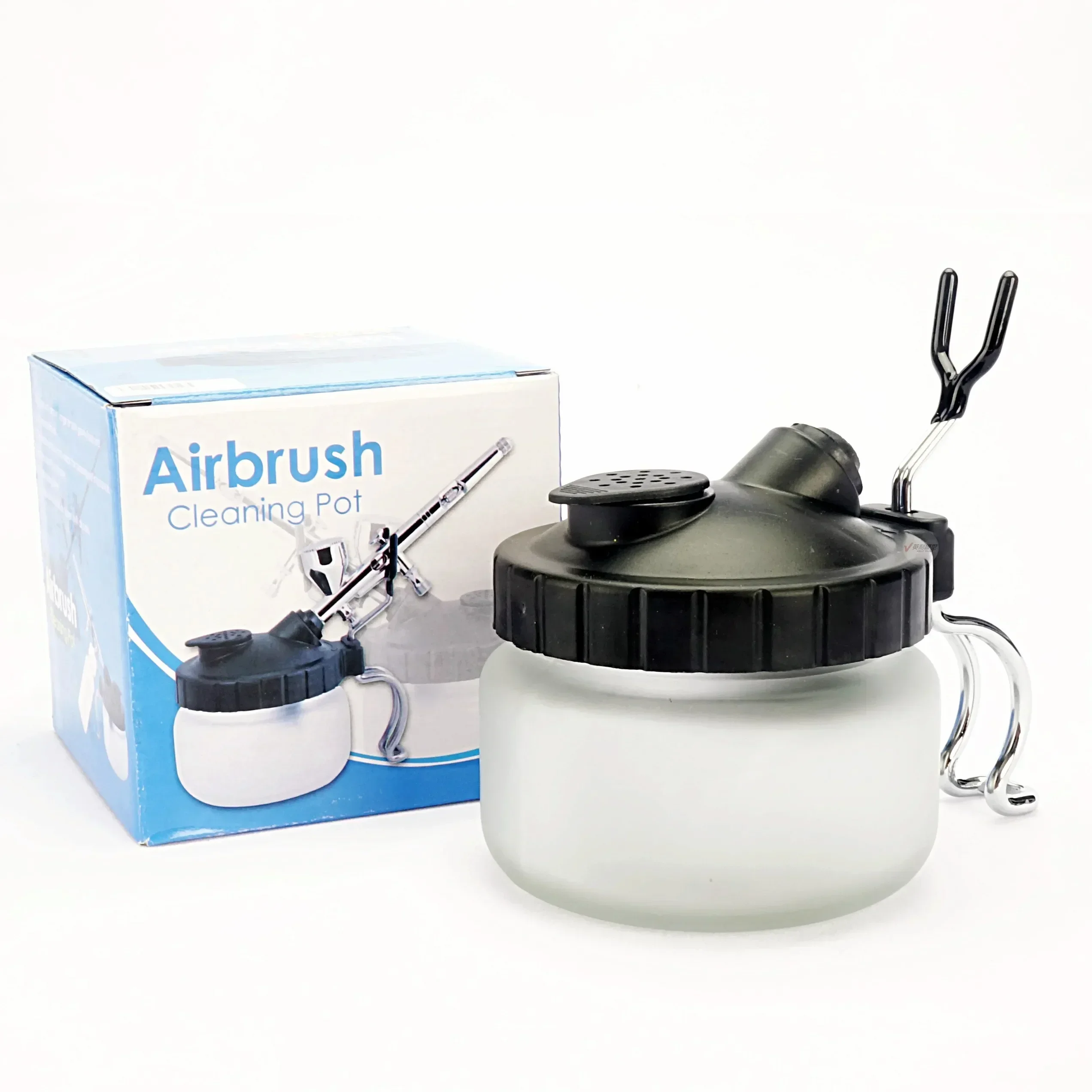 زجاجة تنظيف مسدس الرش HD-61 مع حامل معدني - وعاء تنظيف البخاخة لأدوات تجميع النماذج التي تصنعها بنفسك