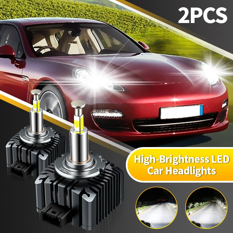 

2PCS 30000LM D1S D3S Headlight 35W D2S D2R D4S D4R D5S LED Canbus Lamps Auto LED Lights Bulb For Car Lights 6000K 70W Plug&Play