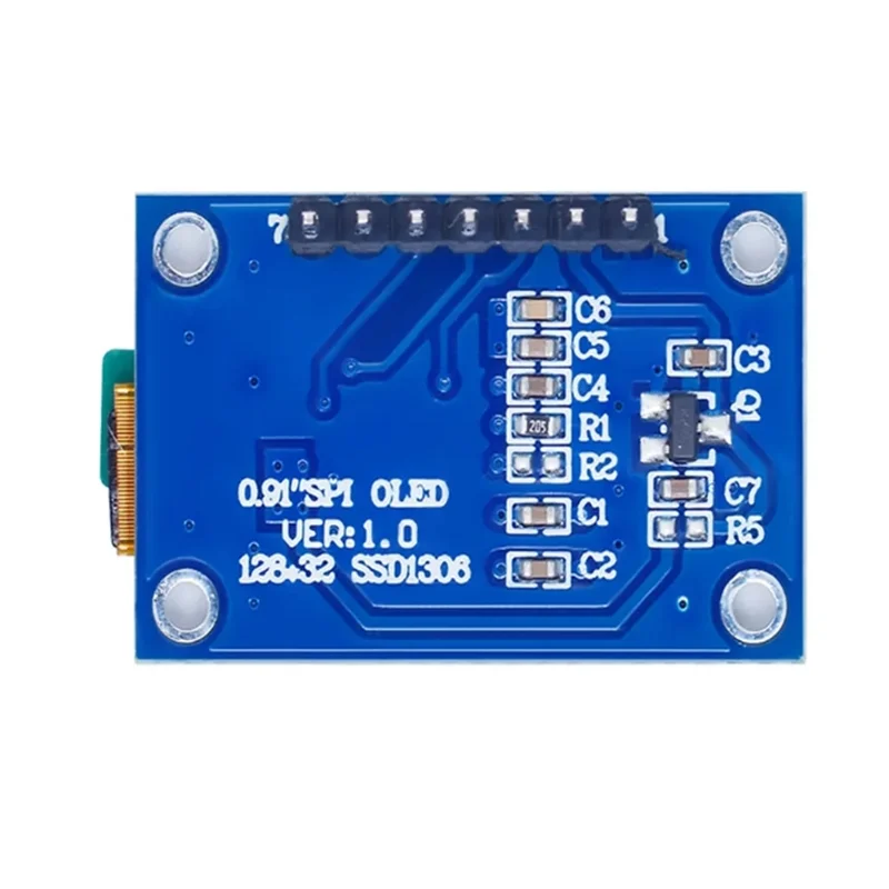 SSD1306 7PIN 0.91inch 128x32 SPI OLED Module 0.91" OLED Display Module White Blue OLED Screen Board For Arduino