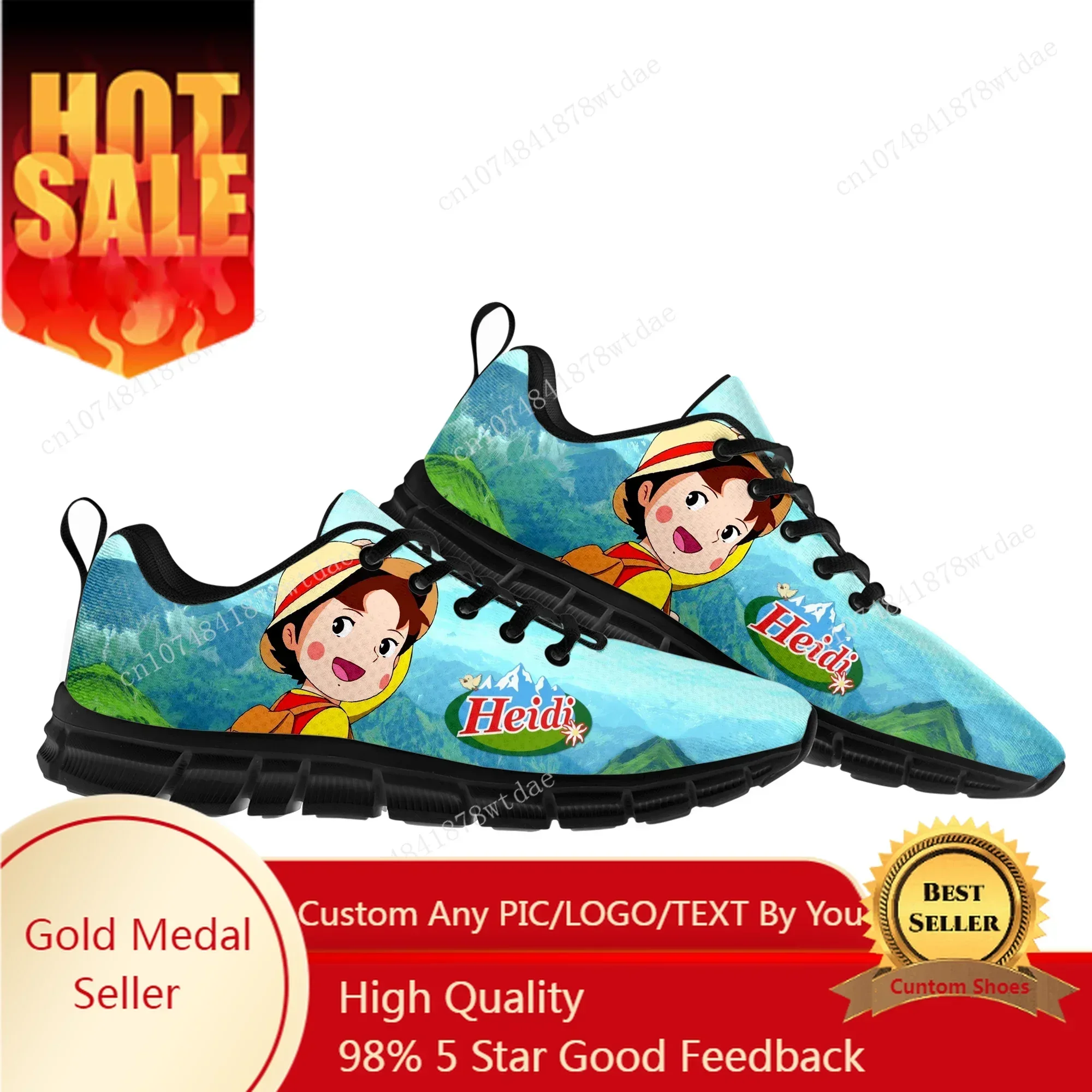 

A Girl Of The Alps Sports Shoes Mens Womens Teenager Sneakers Heidi High Quality Anime Manga Sneaker Custom Shoe