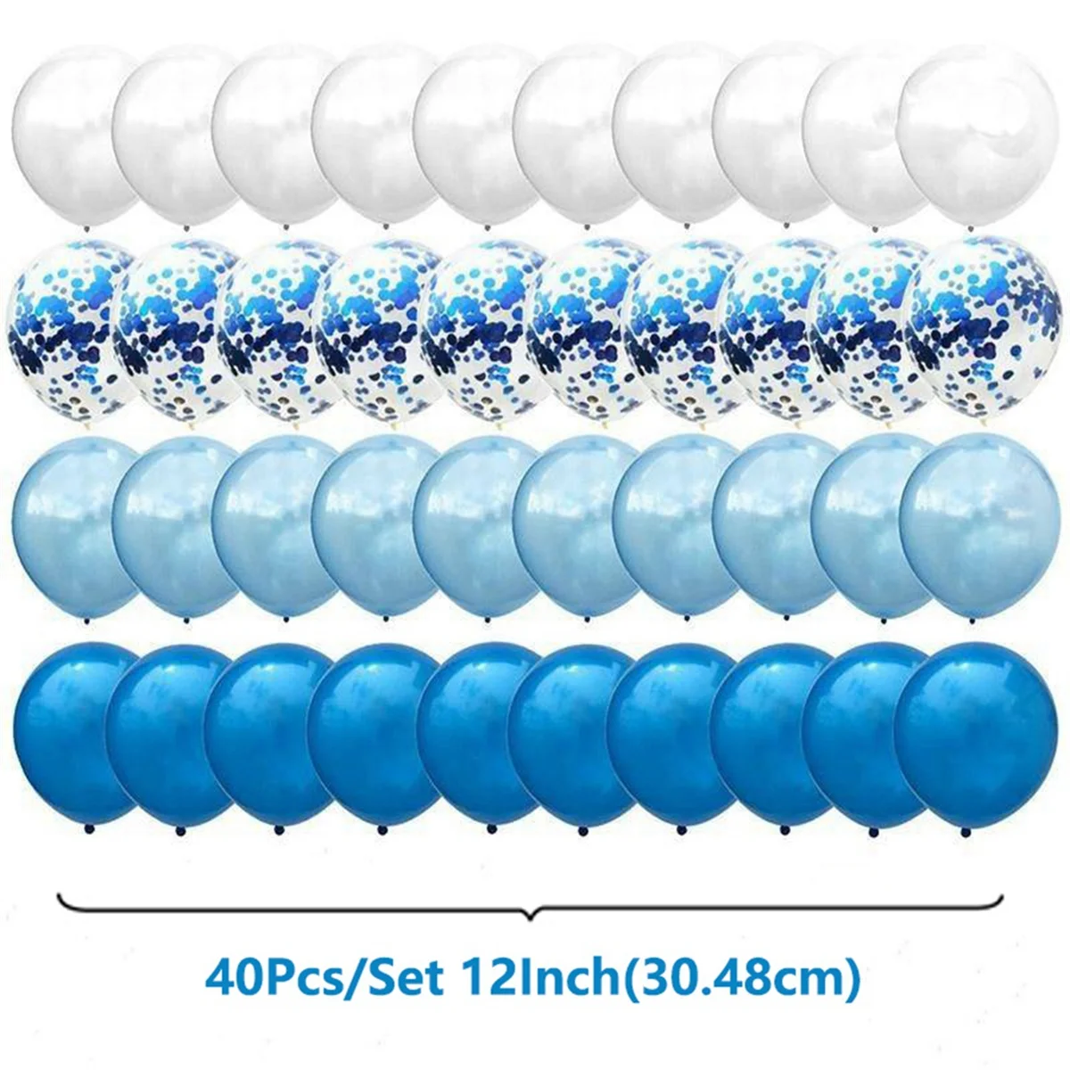 120pcs 12inch Mix Konfetti Latex Ballon für Geburtstag Baby party Hochzeit Luftballons Party Dekorationen, a