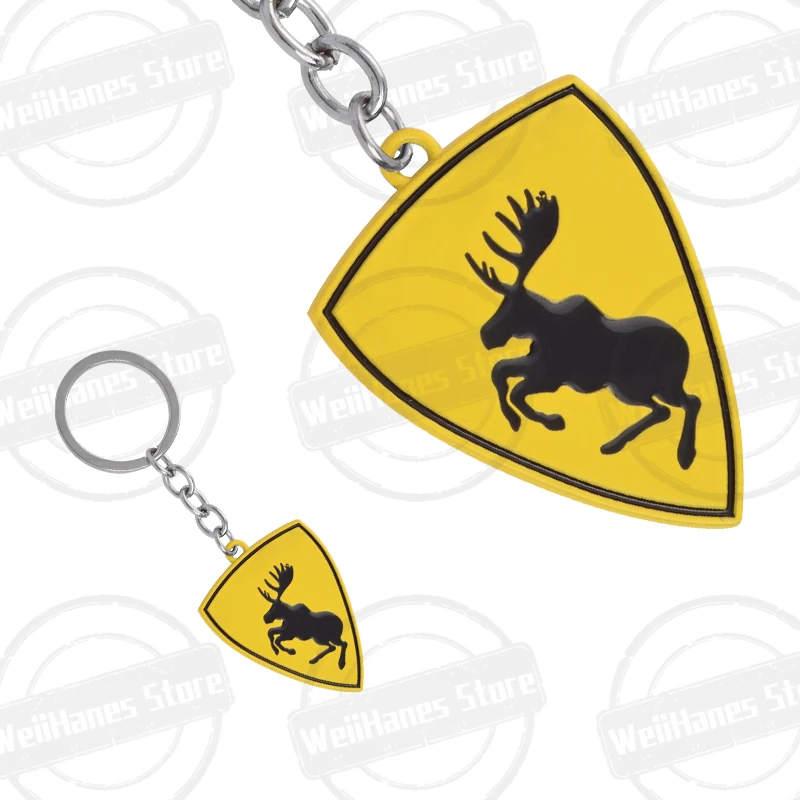 Metal 3D Prancing Deer Elk Emblem Car Key Ring Keychain Badge Keyring For XC60 XC90 XC40 V70 V60 S40 S60 S80 S90 V40 Moose Test