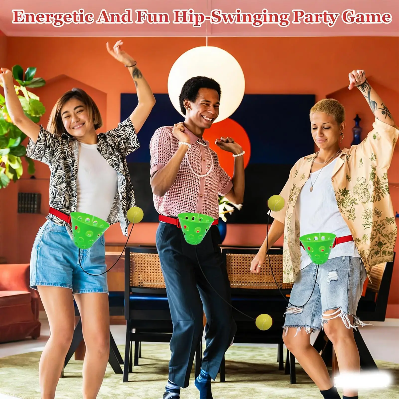 Swing Ball Game Set Leuke verstelbare tailleband Speelgoedfeestbalspellen voor familievrienden Studenten Mannen Vrouwen Evenement Verzamelfeest