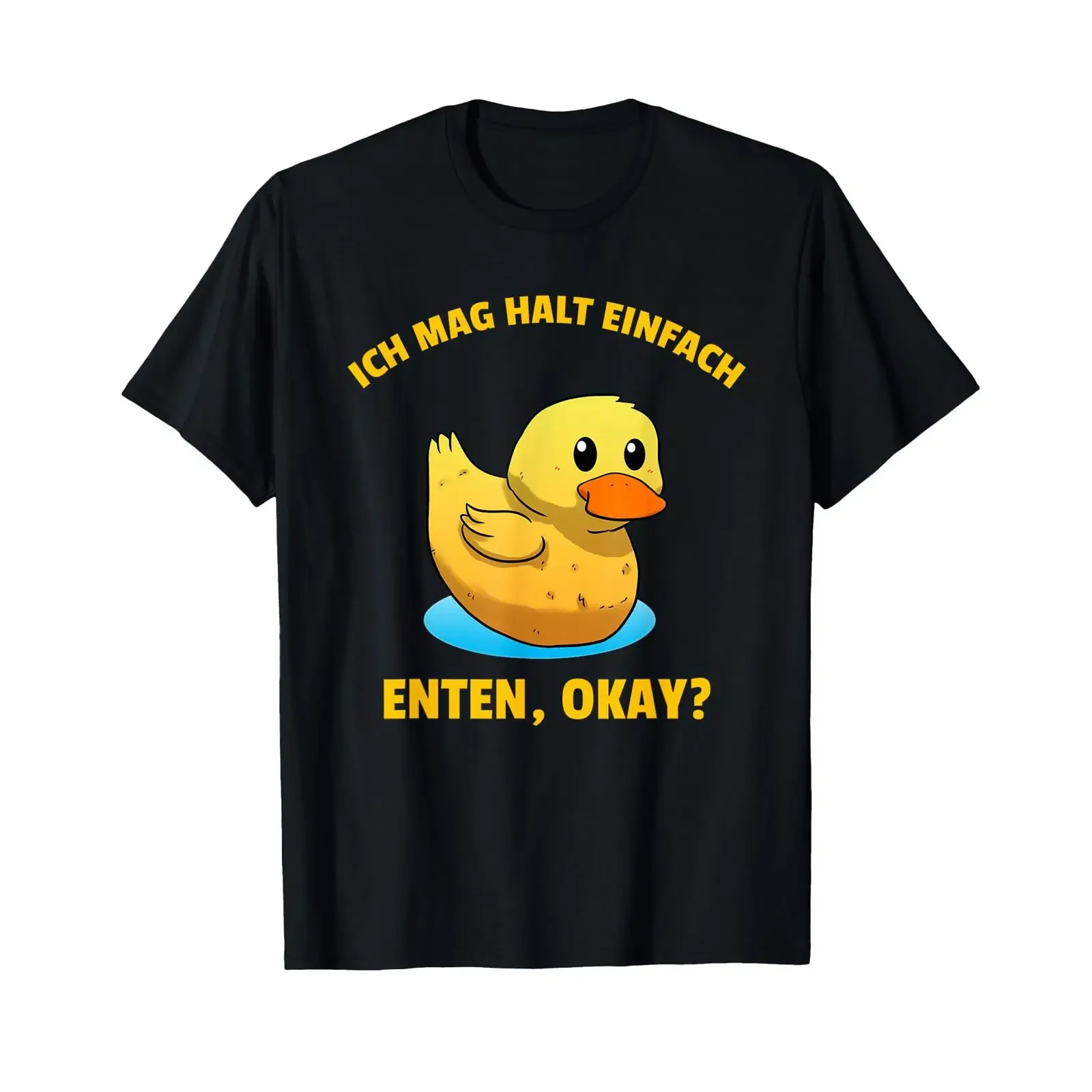 Футболка Ich Mag Halt Einfach Duck Funny Ducks, винтажная, с эффектом потертости, стильная, дышащая, модная, для повседневной носки, с графическим принтом, мягкая