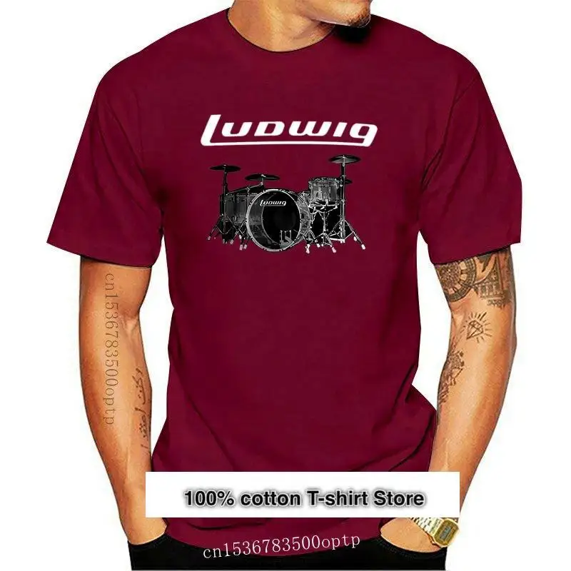 

Camiseta negra para hombre, camisa Popular Ludwig Drumset, tambor de perc (), platillo, 2024 г.