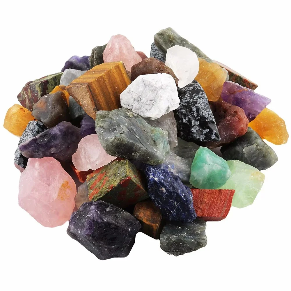 

Natural Mixed Stone Crystal Chunks Assorted Quartz Rough Healing Crystals Therapy Chakra Meditation Gemstone Garden Decorate