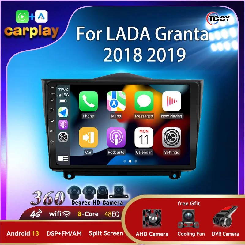 

Carplay Autoradio 2Din Android For LADA ВАЗ Granta Cross 2018 2019 Multimedia Automotive Car Radio Bluetooth Video Player wifi