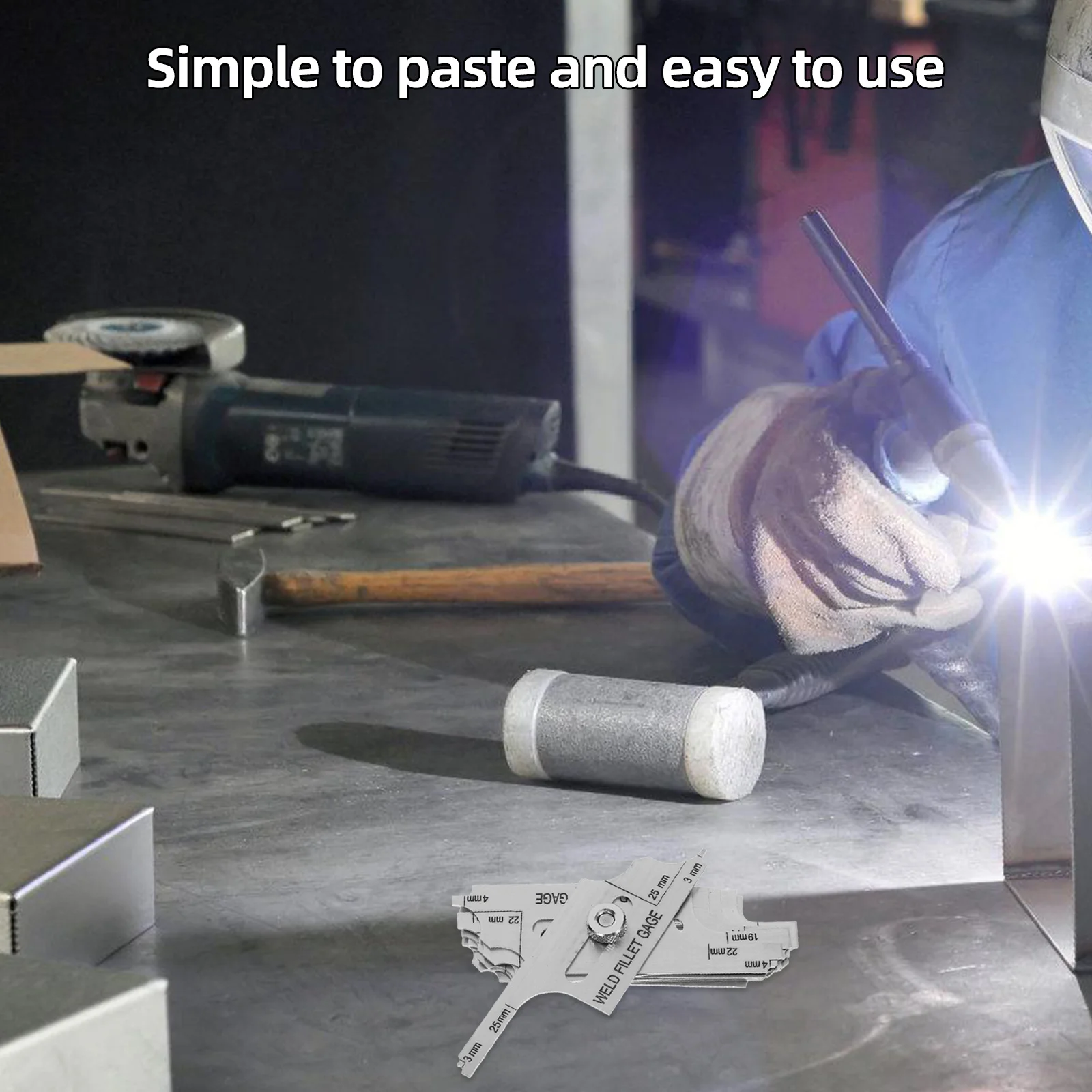 

1Set Fillet Weld Gauge Durable Stainless Steel Welding Inspection Depth Gauge Precision Meter for Welding Professionals