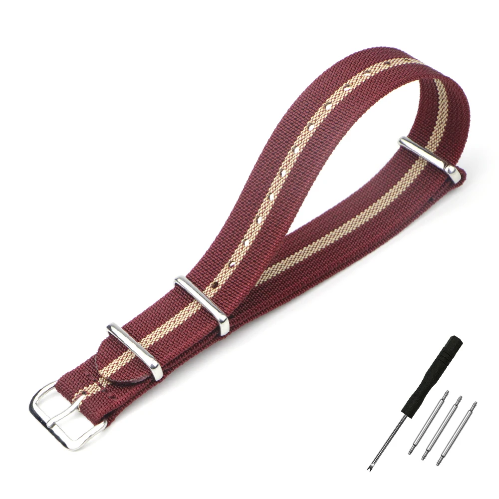 Nylon-Uhrenarmband, geripptes Armband, 16 mm, 18 mm, 19 mm, 20 mm, 22 mm, 24 mm, Ersatz für Militär-Ballistikgewebe, Premium-Uhrenarmband-Zubehör – Detail 21