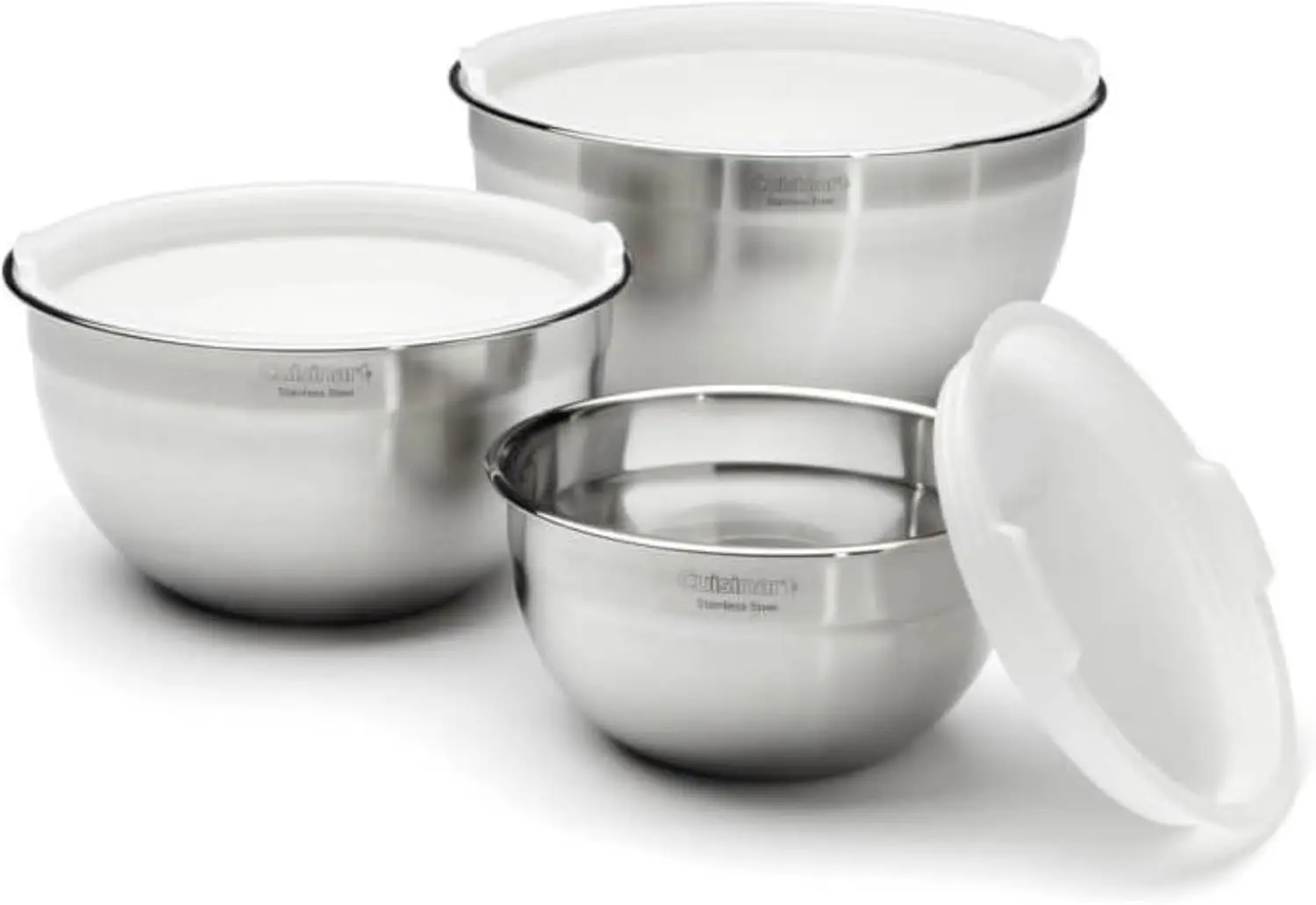 

Stainless Steel Mixing Bowl Set, 3-Piece Kitchen Utensil for Baking and Cooking