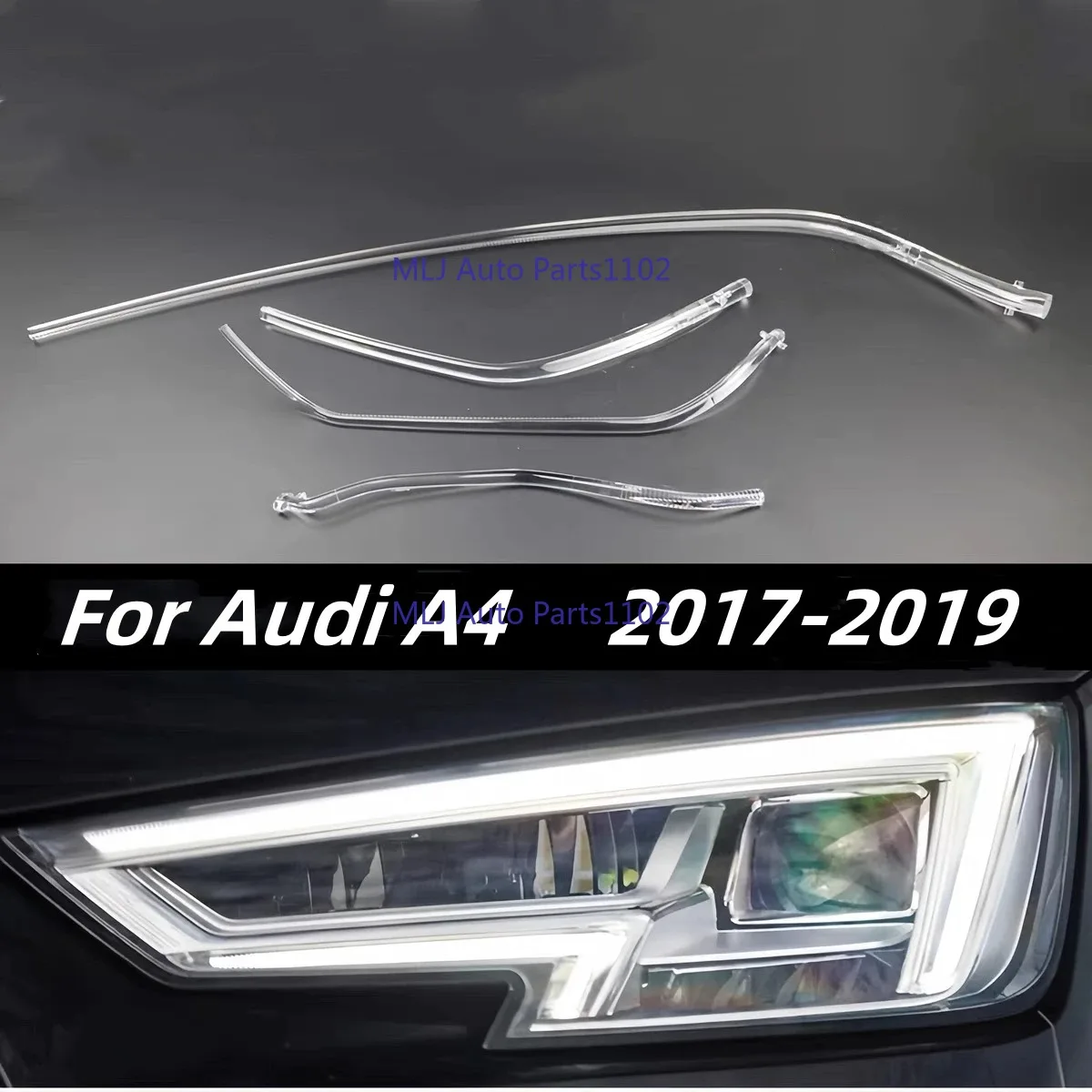 

for Audi A4 A4L B9 S4 2017-2019 LED headlight daytime running light light guide DRL running light tube strip
