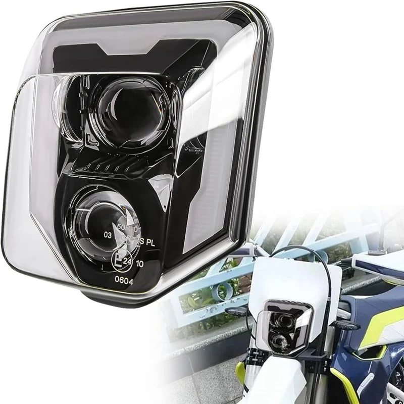

Motorcycle Headlight For Husqvarna 125 250 300 501 701 250I 300I FE250 FE350 Dirt Bike Enduro LED Light Head Light Lamp Parts