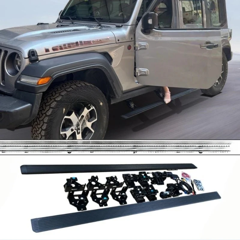 High Quality Automatic Electric Retractable Side Step Running Board Foot Pedal For Wrangler JK JL 2007-2026