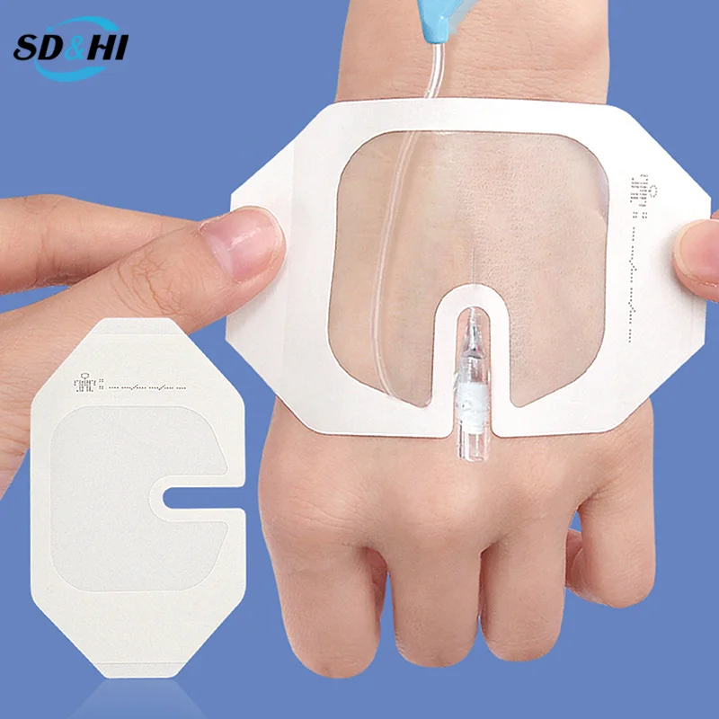 5pcs Octagonal Invisible Fitting Fixation Application PU Transparent Visual Retained Plaster Waterproof Dressing Patch