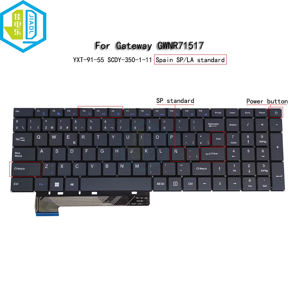 US English Spain Spanish Replacement Keyboards For Gateway GWNR71517-BL-BASE GWNR71517-BK GWNR71517-GR MB3501063 F0006-063