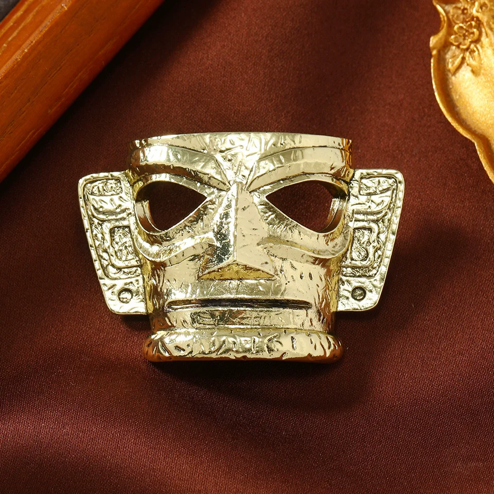 Vintage Figures Face Brooches Creative Medieval Ancient Characters Cameo Faces Shape Designer Minimalist Gold Color Alloy Brooch
