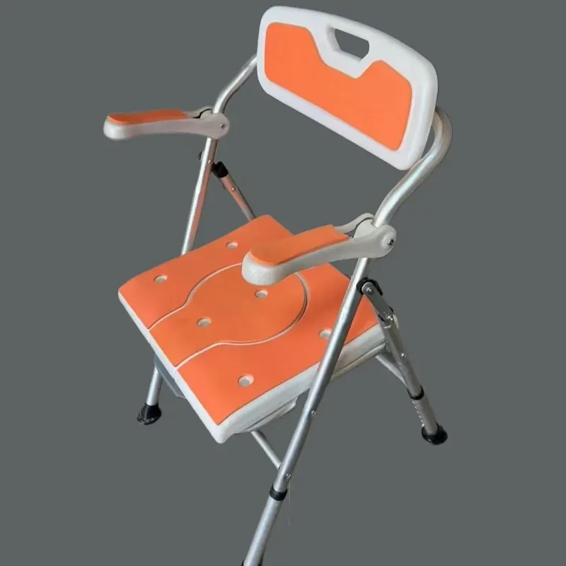 Foldable Shower Chair for Elderly and Pregnant Women Non Slip Bathing Stool Safe Bathroom Seat with Backrest Support Aid