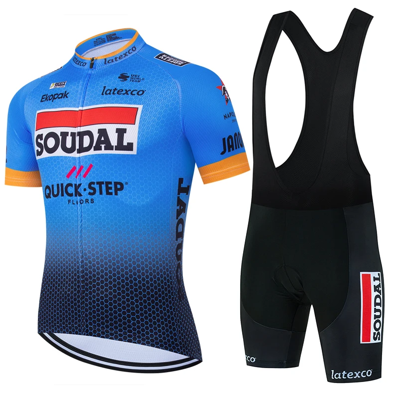 

Soudal Quick Step 2025 велосипедный трикотаж мужской комплект летняя одежда для велоспорта с короткими рукавами уличная рубашка для шоссейного велосипеда MTB быстросохнущая