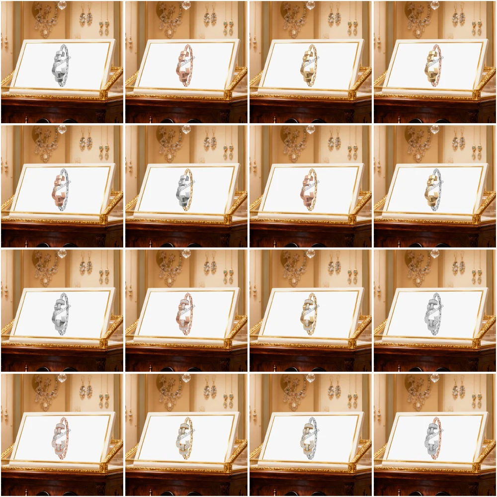 

Gryan New 925 Silver Extra-Large Horseshoe Chain Buckle Bracelet female Suitable Daily Wear Party Gifts Luxurious Couple Jewelry