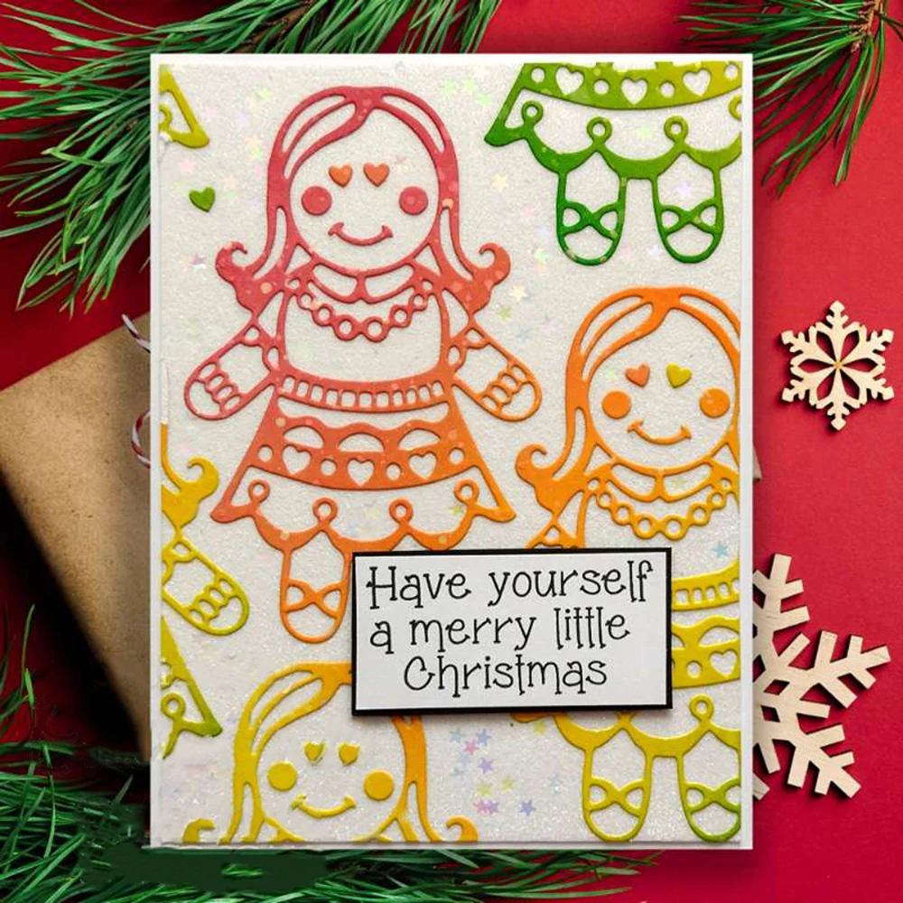 Lucky Goddess Metal Cutting Dies Snowman & Snowhouse Diy Scrapbooking Photo Album Decorative Embossing Paper Card Crafts