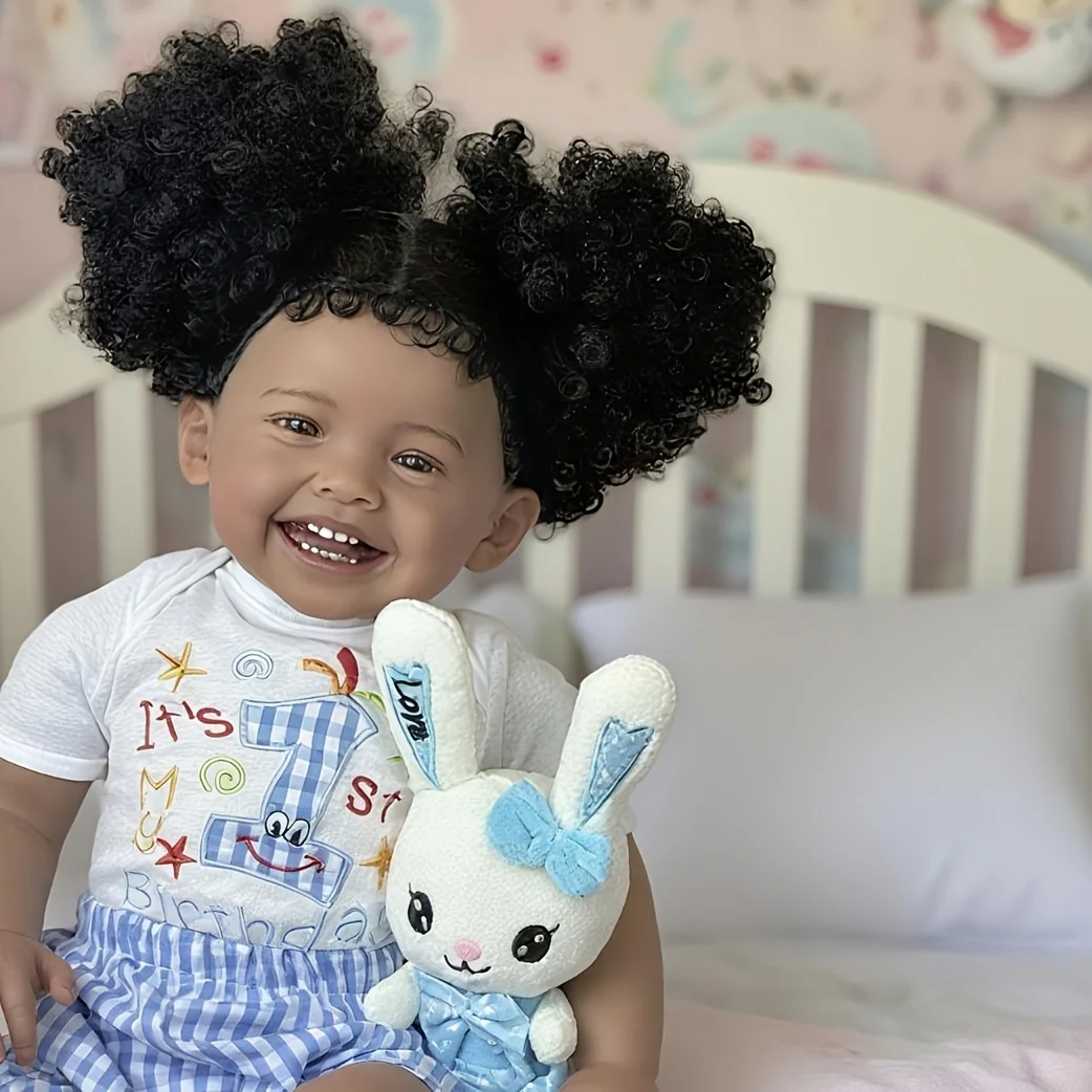 bzdoll-poupee-de-simulation-souriante-noire-faite-a-la-main-de-24-pouces-poupee-reborn-de-60-cm-avec-corps-en-tissu-cheveux-implantes-avec-biberon-et-sucette
