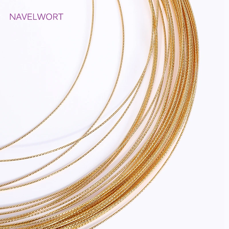 18K pozłacany półtwardy drut miedziany do wyrobu biżuterii, wysokiej jakości Twist Batch Flower Hard Thread DIY Jewelry Material — zdjęcie 6