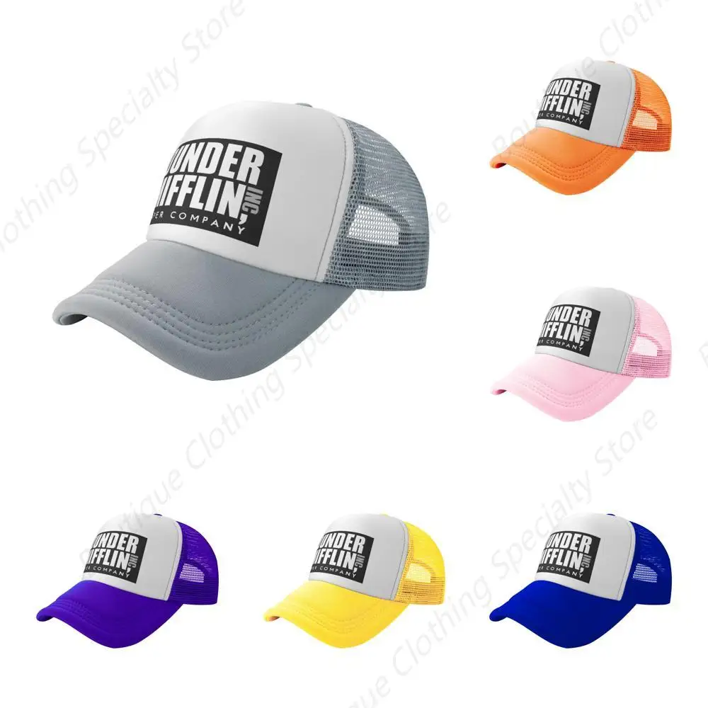 

Dunder Mifflin Paper Lnc Trucker Hat - Mesh Baseball Snapback Cap for Men or Women Outdoors Gray