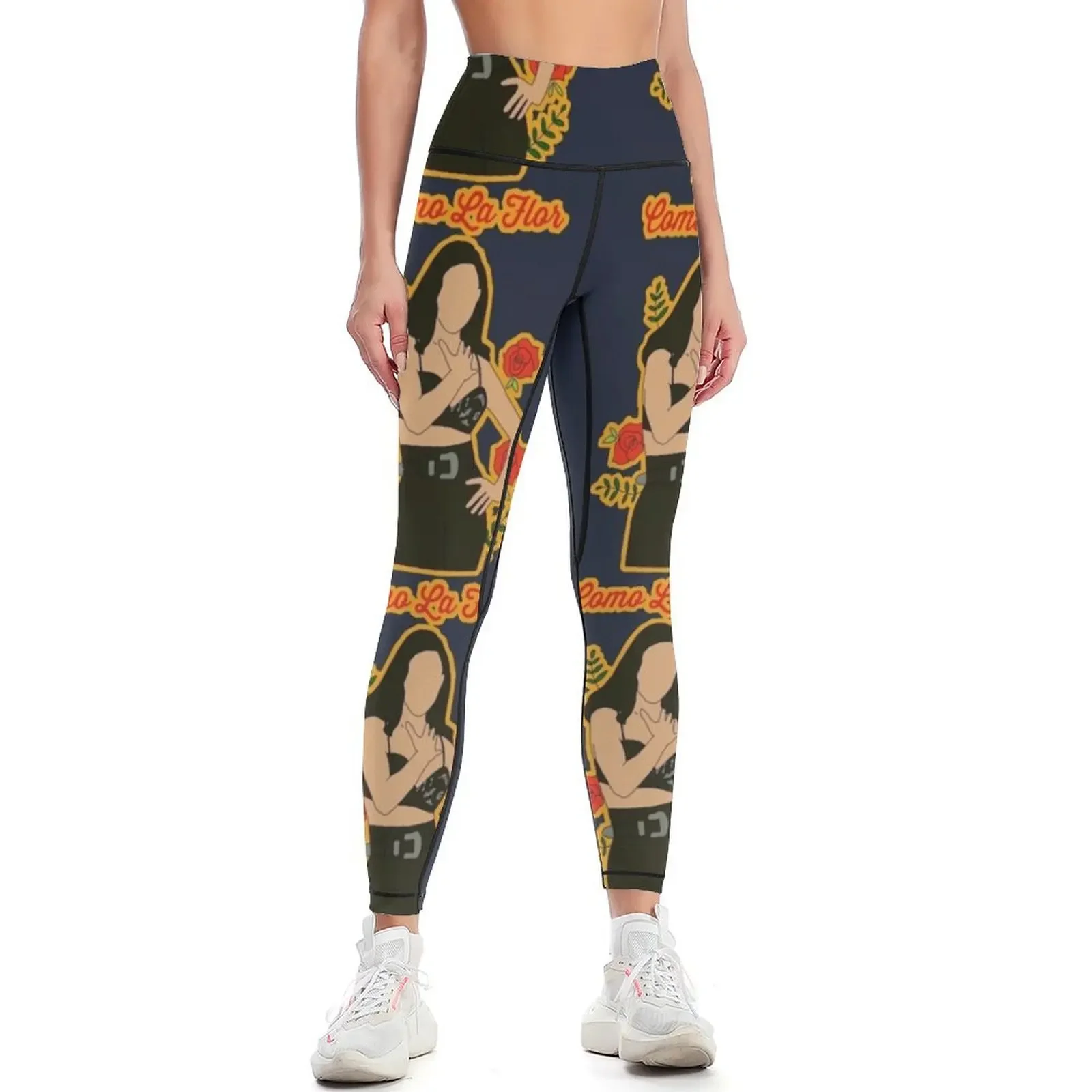 

selena quintanilla como la flor artwork Leggings sportswear gym trousers Tight fitting woman Legging sport Womens Leggings