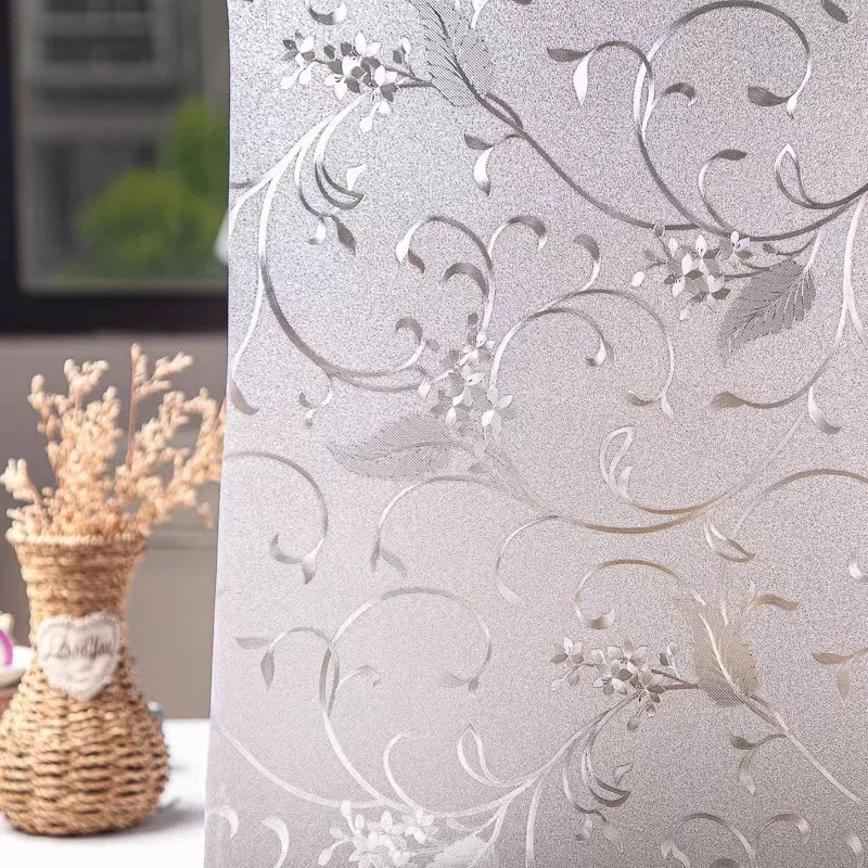 ماتي الزجاج ملصق غرفة نوم الحمام شرفة نافذة مكافحة تسرب الضوء مبهمة مكافحة مختلس النظر الخصوصية فيلم الامتزاز الكهروستاتيكي #1