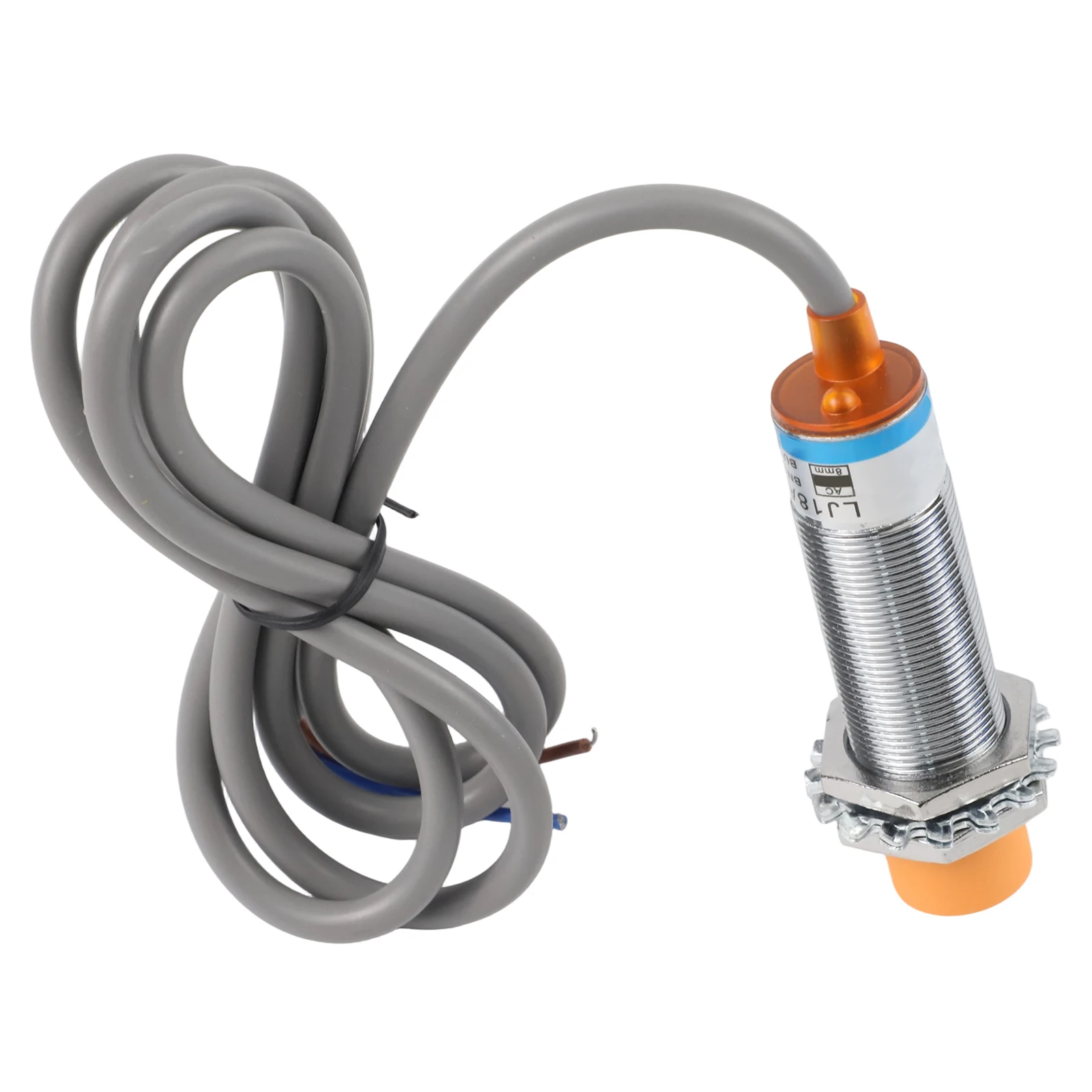 LJ18A3-8-J/EZ 2-Wire Inductive Proximity Sensor for Metal Detection NO Output 8mm Sensing Distance AC 90-250V Power Supply