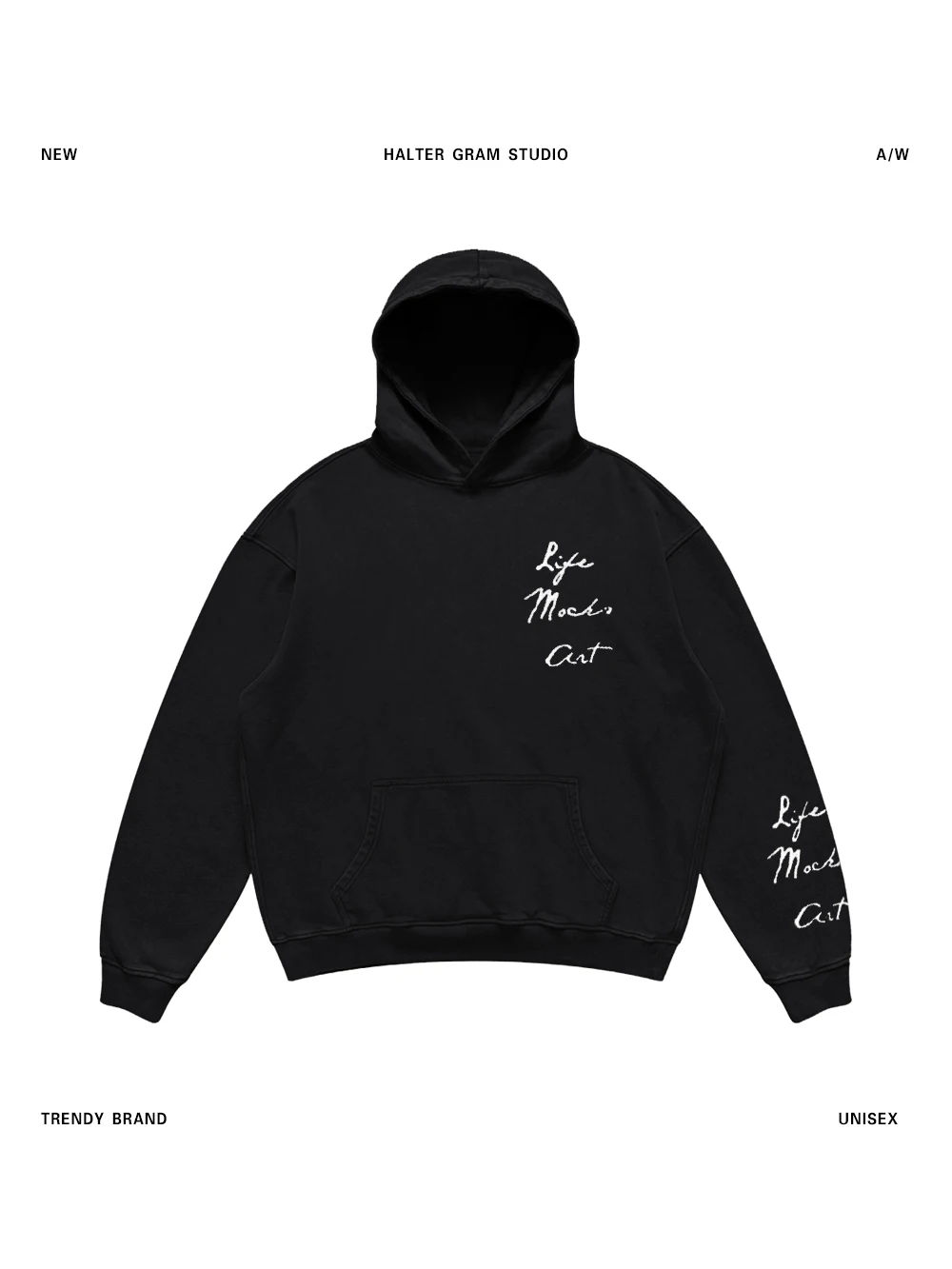 

Американский уличный стиль: толстовка оверсайз из чистого хлопка, модный брендовый топ для осени и зимы, повседневная одежда