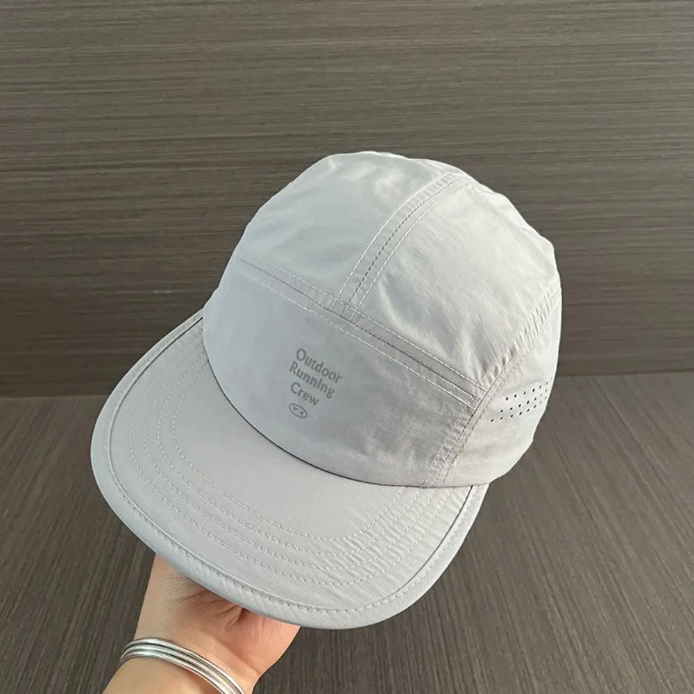 

Casual Contrast Color 5 Panel Baseball Cap Quick Dry Embroidered Letter Sports Cap Lightweight Mesh Breathable Sun Hat Unisex