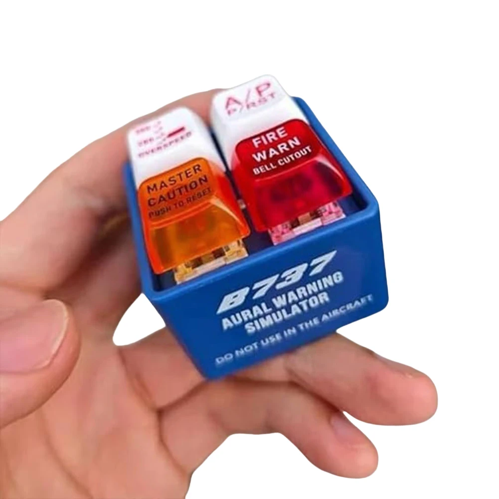 パイロットと乗組員の警告キーホルダー 4つの音 EGPWS警告音シミュレーター ストレス解消 緊急警告キーホルダー 航空ファン向け