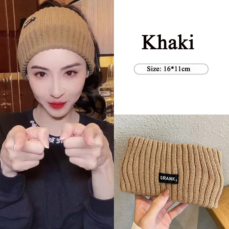 Winter Gestrickte Stirnbänder Frauen Verdickt Warme Anti-Kälte Elastische Haar Wrap Weiche Ohr Wärmer Komfortable Yoga Breitseite Headwrap – Detail 6