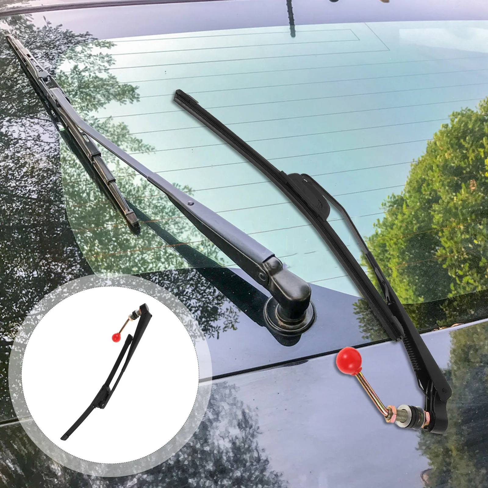 

Rain Scraper Kit Manual Windshield Wiper For Utv Atv Motorcycle Universal Replacement Front Rear Wiper Arm Assembly Offroad