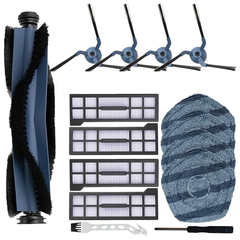 A005-15PCS Zubehör Kit Für Eufy X10 PRO Omni Roboter Staubsauger Wichtigsten Pinsel Roller Seite Bürsten Hepa-Filter Mopp Pads