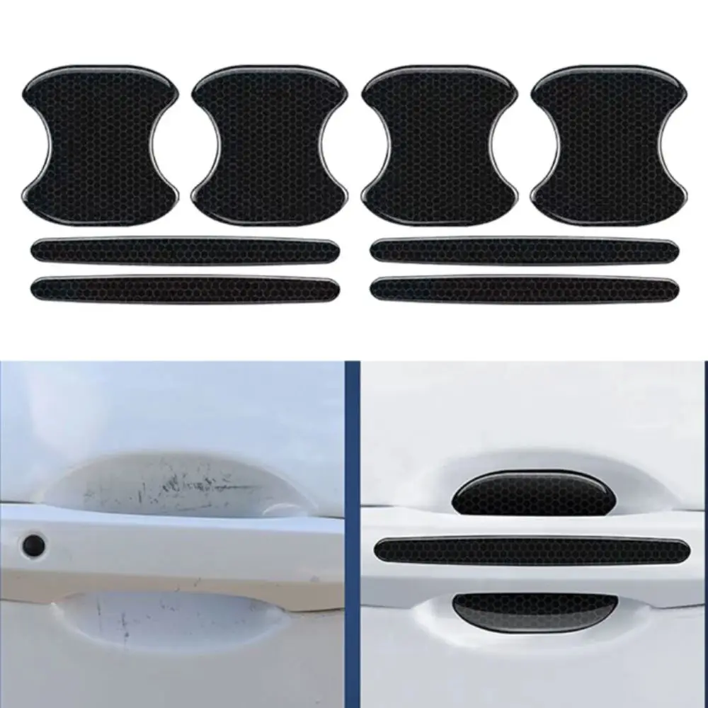 Anti Scratch Door Handle Protective Strip Reflective Transparent Door Handle Protection Stickers Paint Cover Film Universal