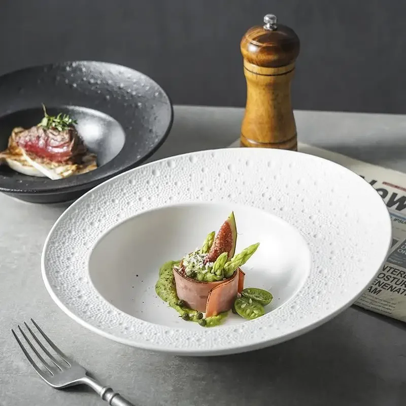 elegant-ceramic-deep-dish-salad-plate-pasta-soup-plate-restaurant-dining-utensils-light-luxury-dining-arrangement-bowl