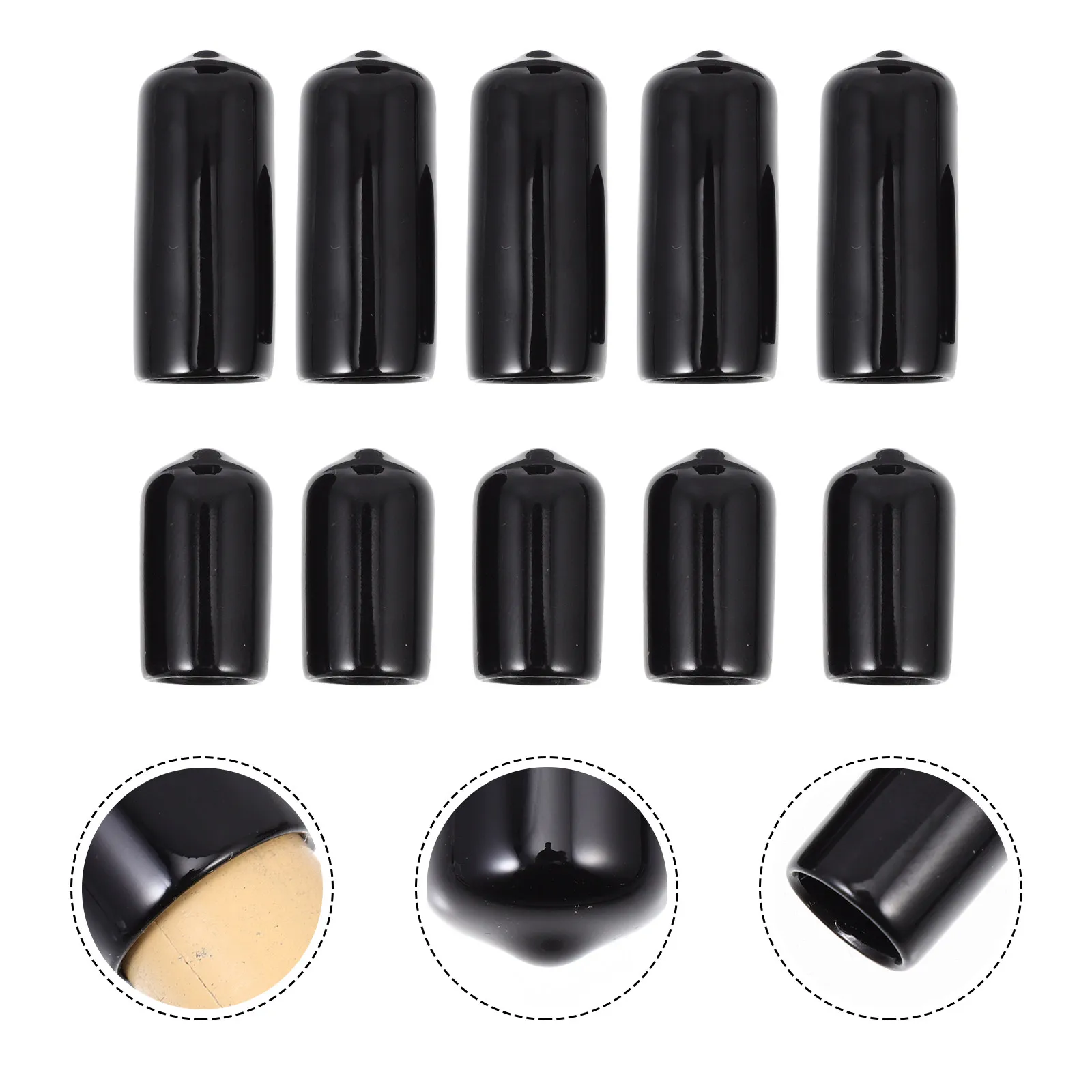 

10Pcs Scientifically Designed Cue Head Covers Protective Rubber Billiard Cue Tips for Pool Snooker Cues Prevent Damage Improve
